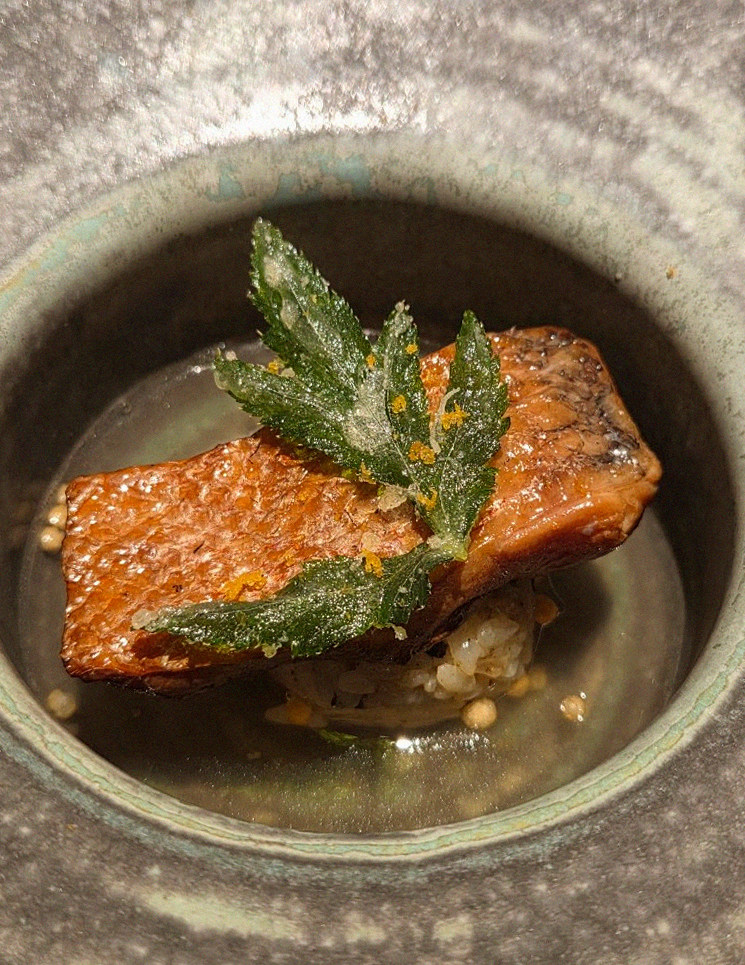 WOOARA Gwanghwamun · a plated course of Hanwoo beef