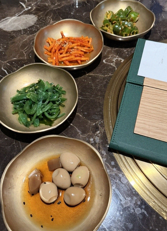 DAEBOJUNG City Hall · assorted Korean side dishes (banchan)