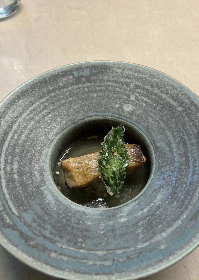 WOOARA Yeouido · a plated course of Hanwoo beef