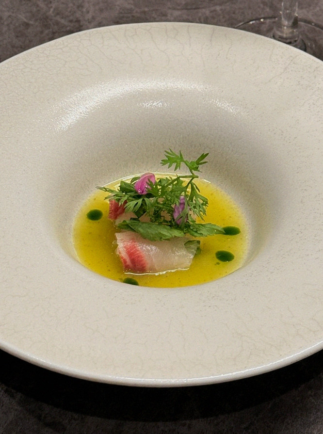 GOWOOGA Gwanghwamun · a plated course of Hanwoo beef