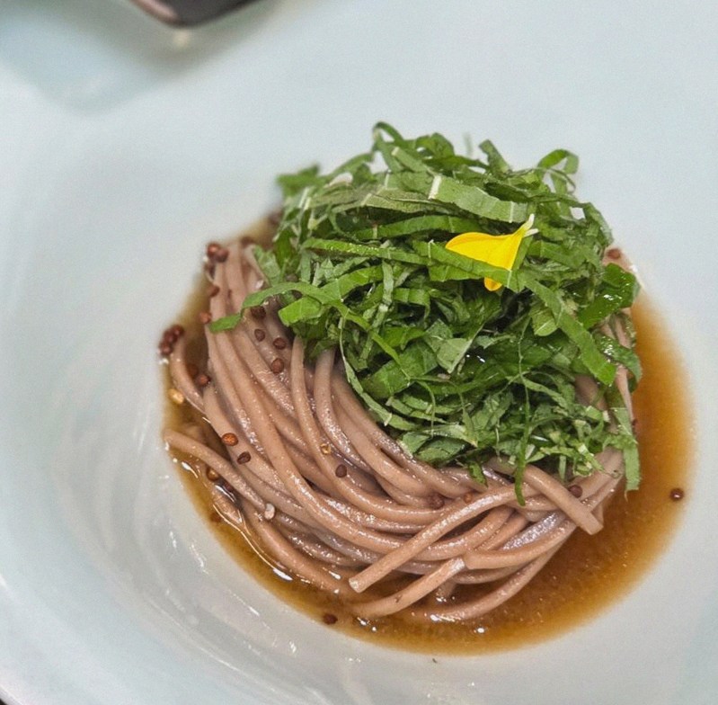 DAEBOJUNG City Hall · a plated course of Hanwoo beef