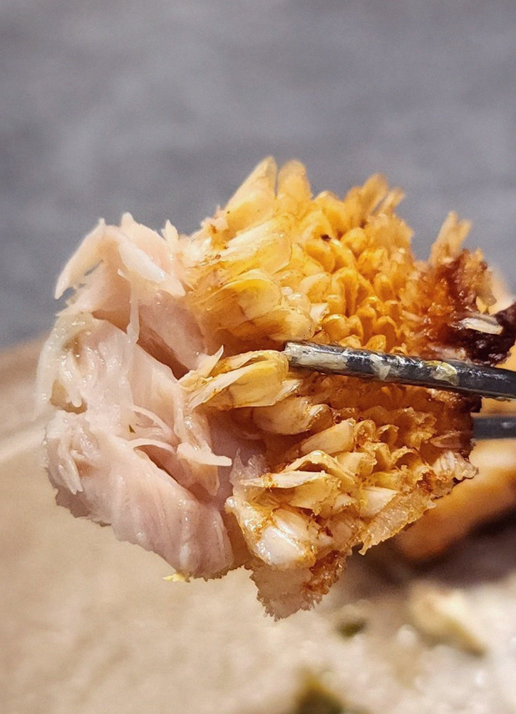 WOOHANA Jonggak · seafood course served alongside the beef