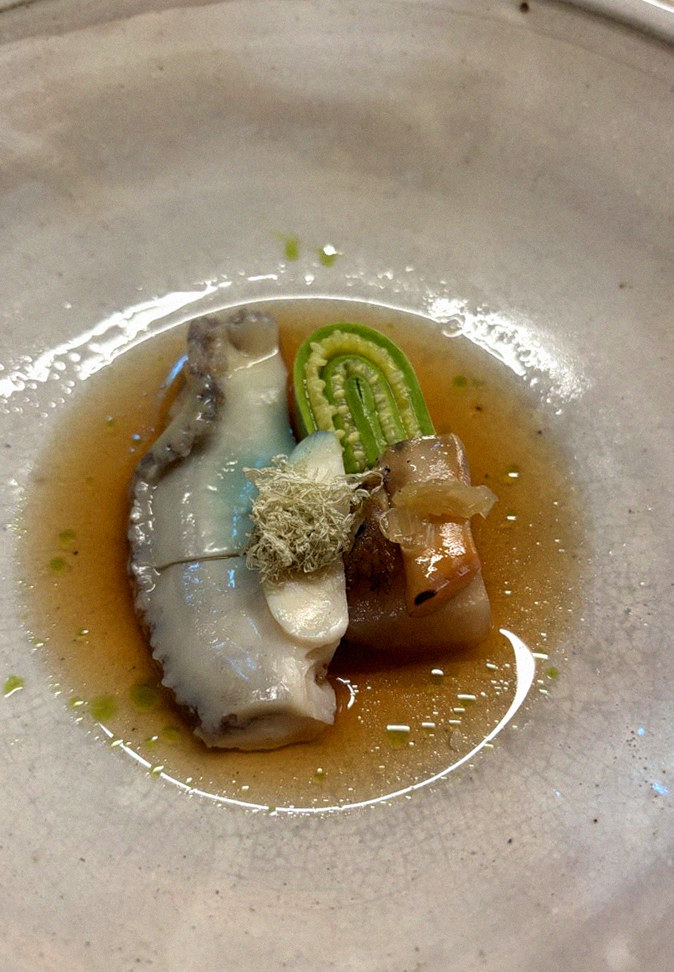 WOOARA Gwanghwamun · seafood course served alongside the beef