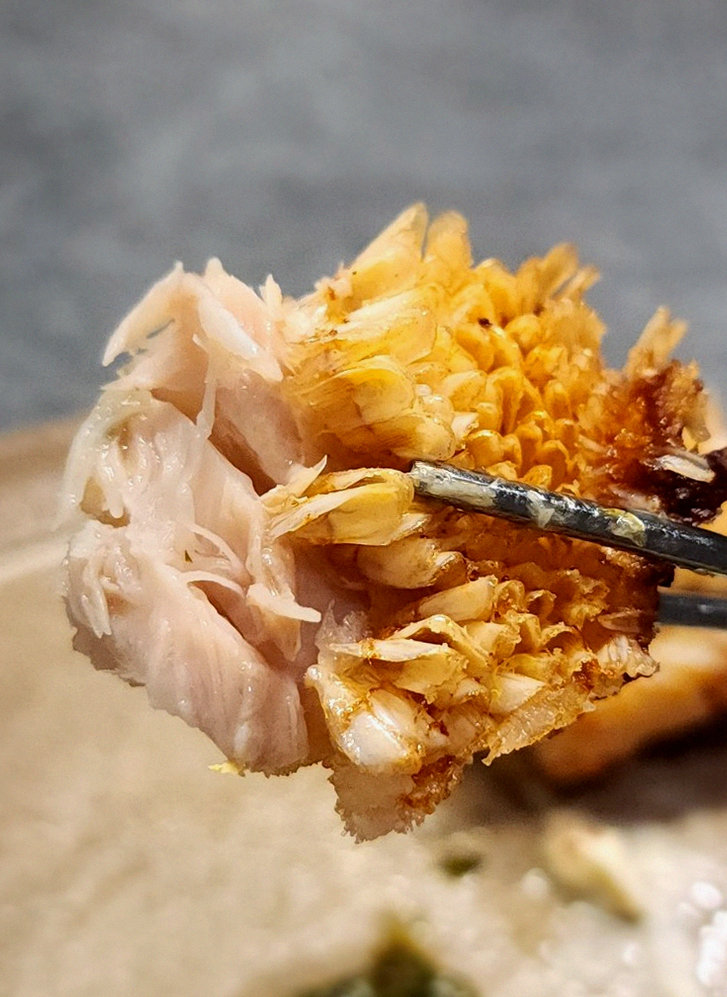 WOOHANA Jonggak · seafood course served alongside the beef