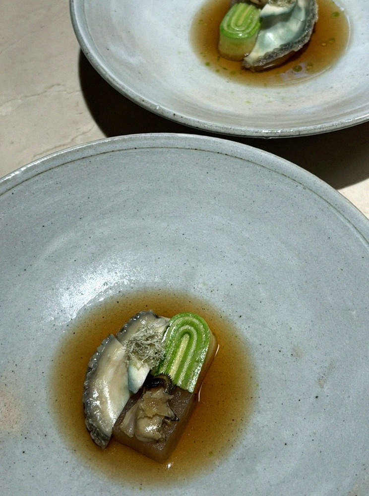 WOOARA Gwanghwamun · a plated course of Hanwoo beef
