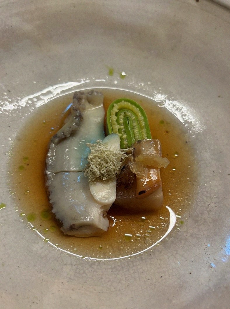 WOOARA Gwanghwamun · seafood course served alongside the beef