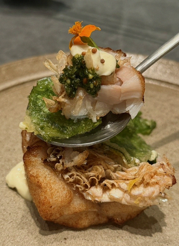 WOOHANA Jonggak · seafood course served alongside the beef