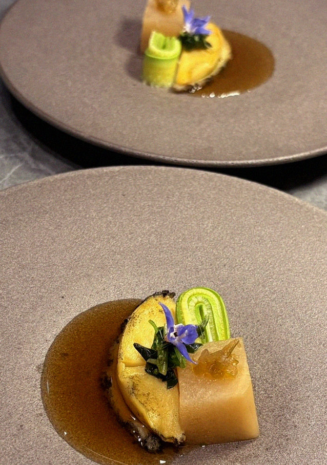 WOOHANA Jonggak · a plated course of Hanwoo beef