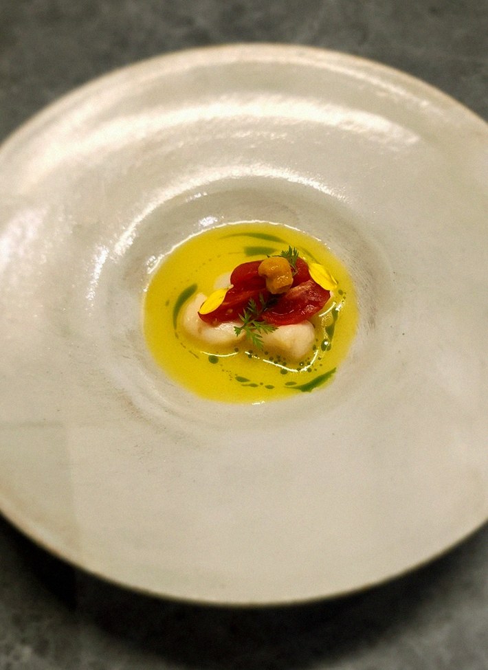 WOOHANA Jonggak · a plated course of Hanwoo beef