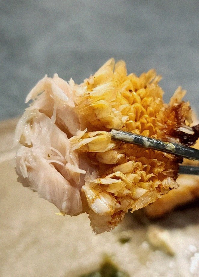 WOOHANA Jonggak · seafood course served alongside the beef