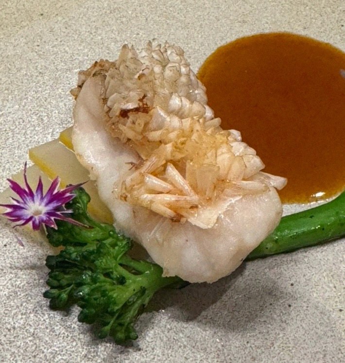GOWOOGA Gwanghwamun · seafood course served alongside the beef