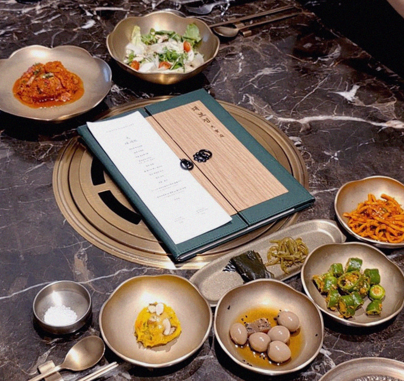 DAEBOJUNG City Hall · the full Hanwoo omakase table