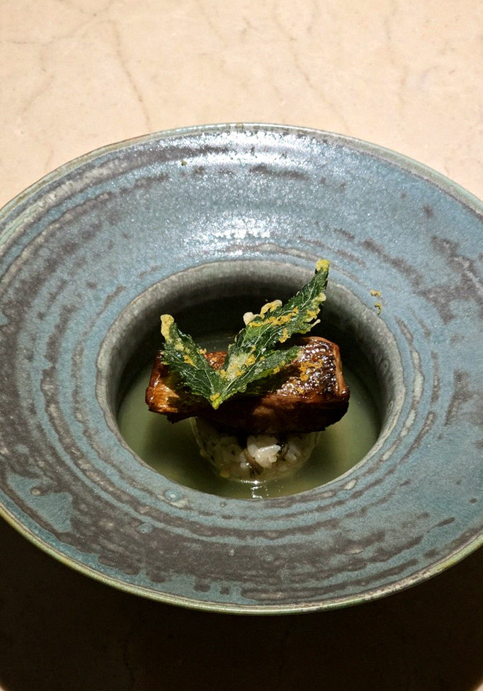 WOOARA Gwanghwamun · a plated course of Hanwoo beef