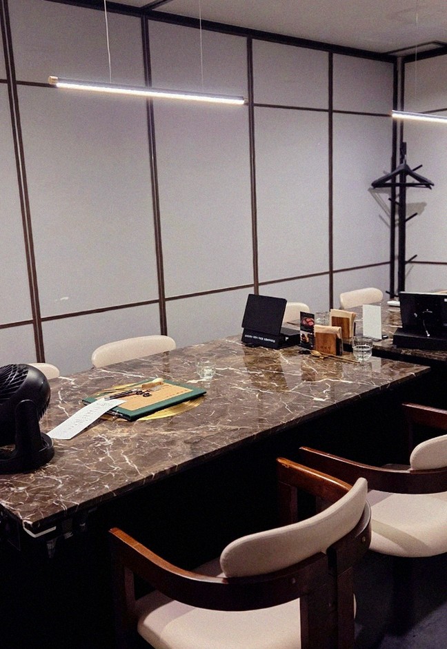 DAEBOJUNG City Hall · a private dining room — every table is a private room