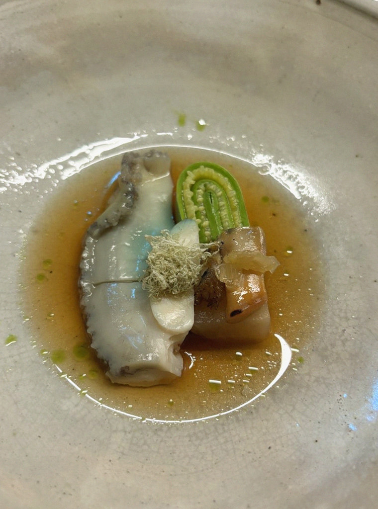 WOOARA Gwanghwamun · seafood course served alongside the beef
