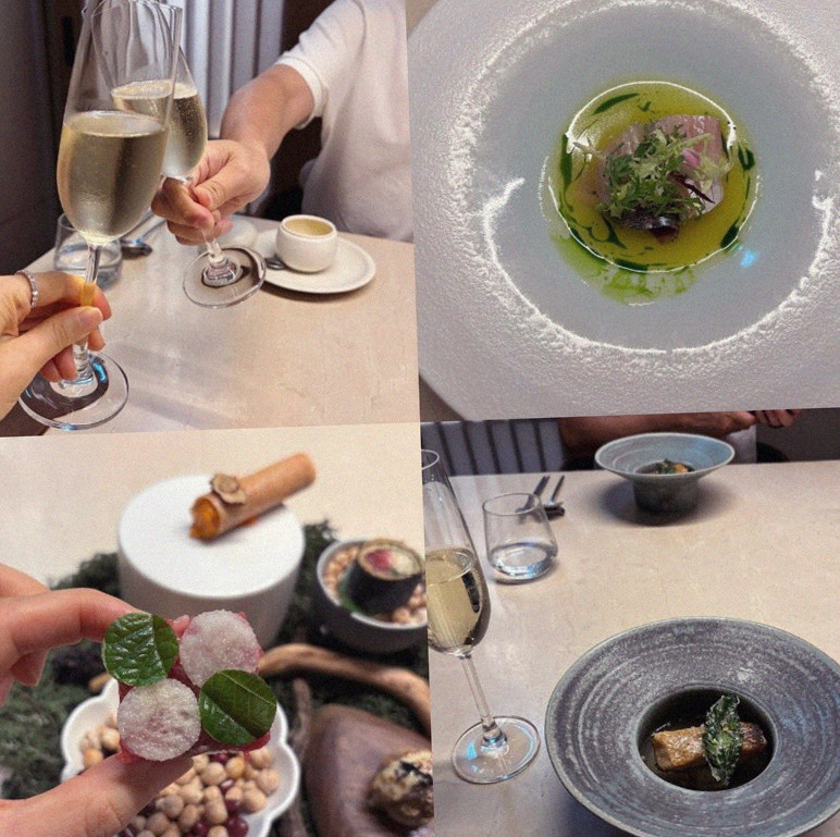 WOOARA Gwanghwamun · a plated course of Hanwoo beef