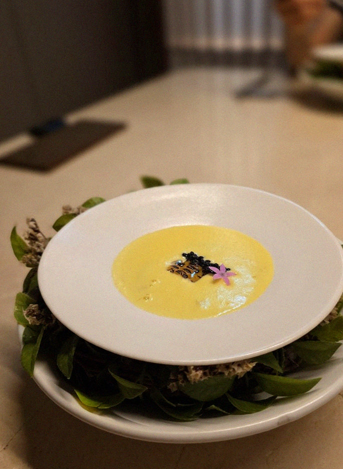 WOOARA Yeouido · a plated course of Hanwoo beef