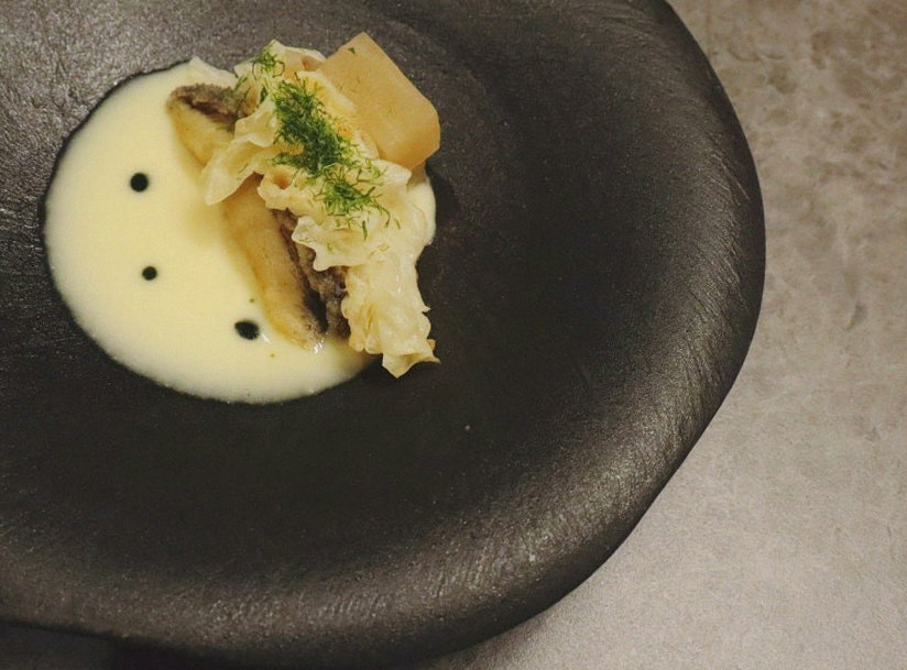 GOWOOGA Gwanghwamun · a plated course of Hanwoo beef