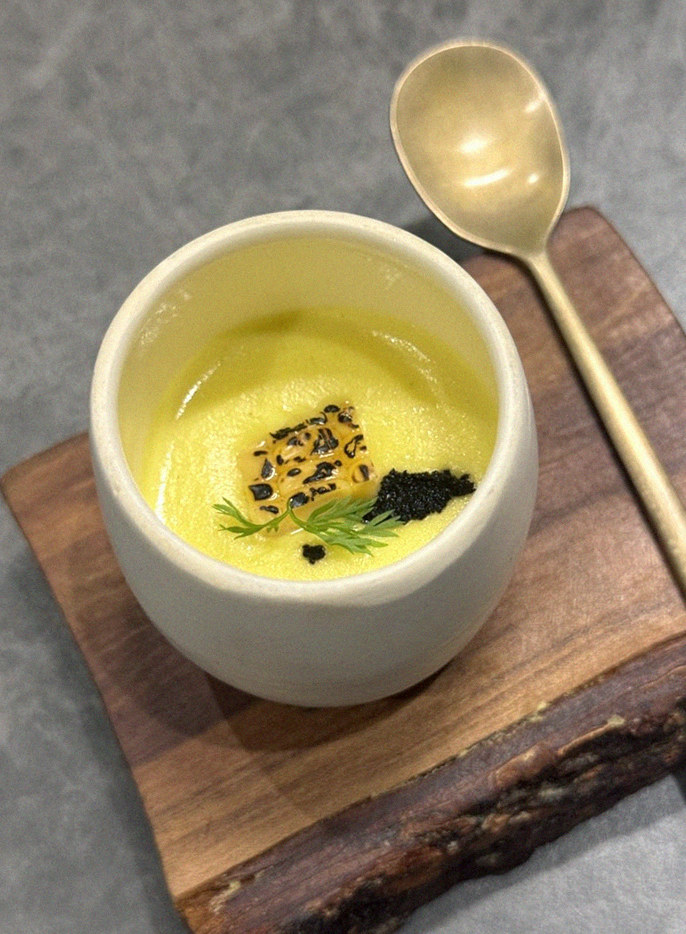 GOWOOGA Gwanghwamun · a warm soup to finish the course