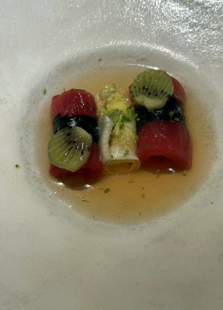 WOOARA Yeouido · a plated course of Hanwoo beef