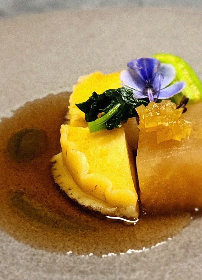WOOHANA Jonggak · a plated course of Hanwoo beef