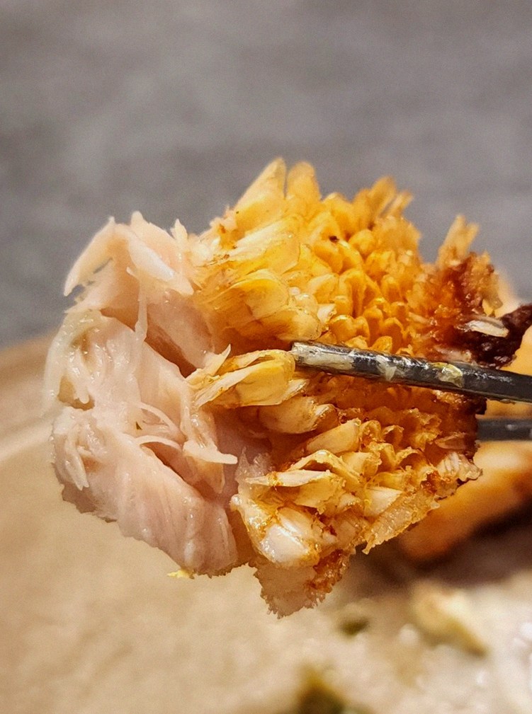 WOOHANA Jonggak · seafood course served alongside the beef