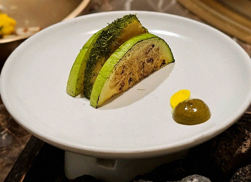 DAEBOJUNG Yeouido · a plated course of Hanwoo beef
