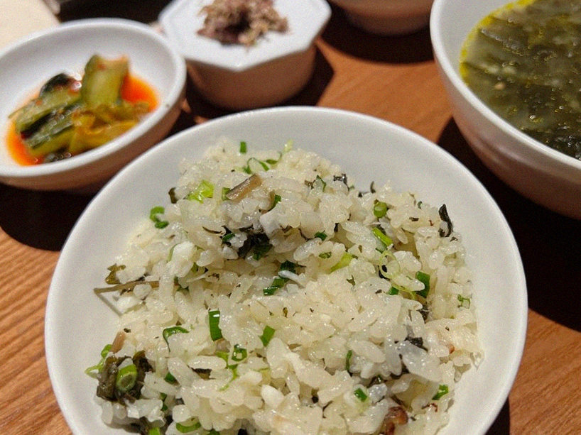 WOOARA Yeouido · the rice course with accompaniments