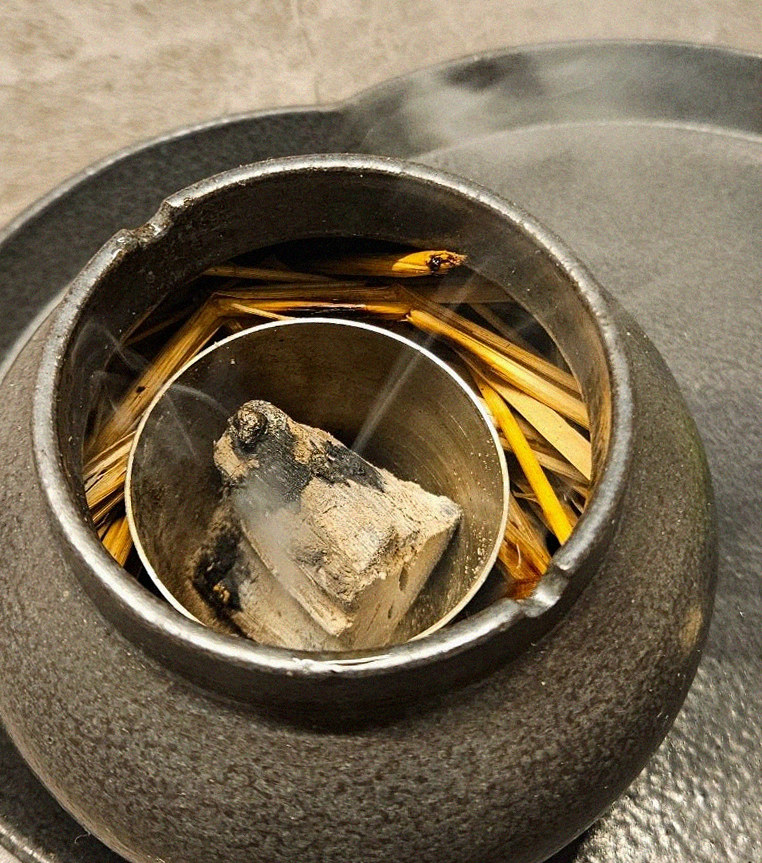 GOWOOGA Yeouido · Hanwoo beef grilling over binchotan charcoal