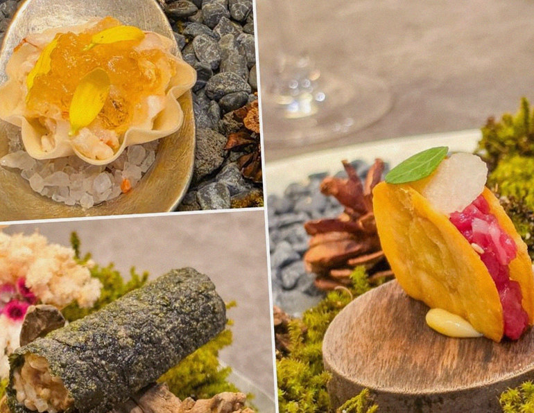 GOWOOGA Yeouido · seafood course served alongside the beef