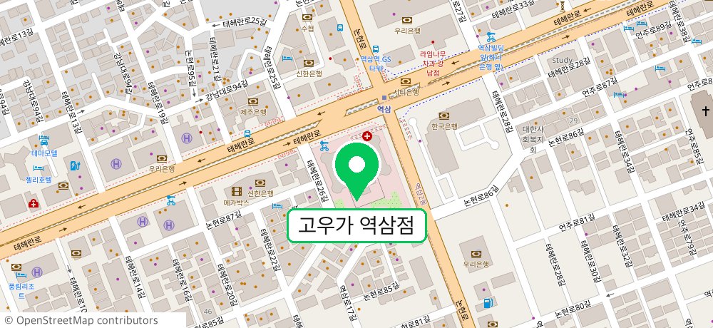 고우가 역삼점 위치 지도