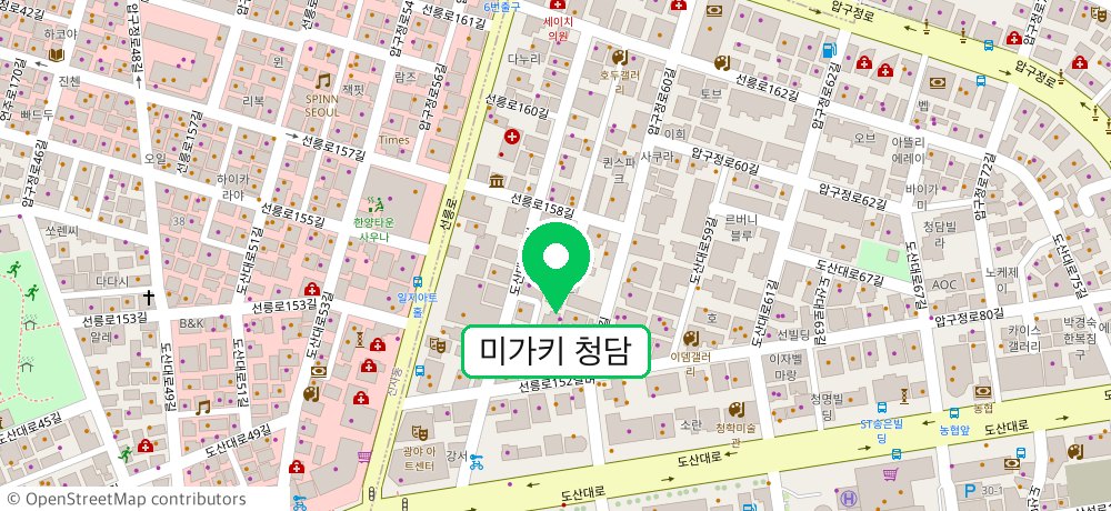 미가키 청담 위치 지도