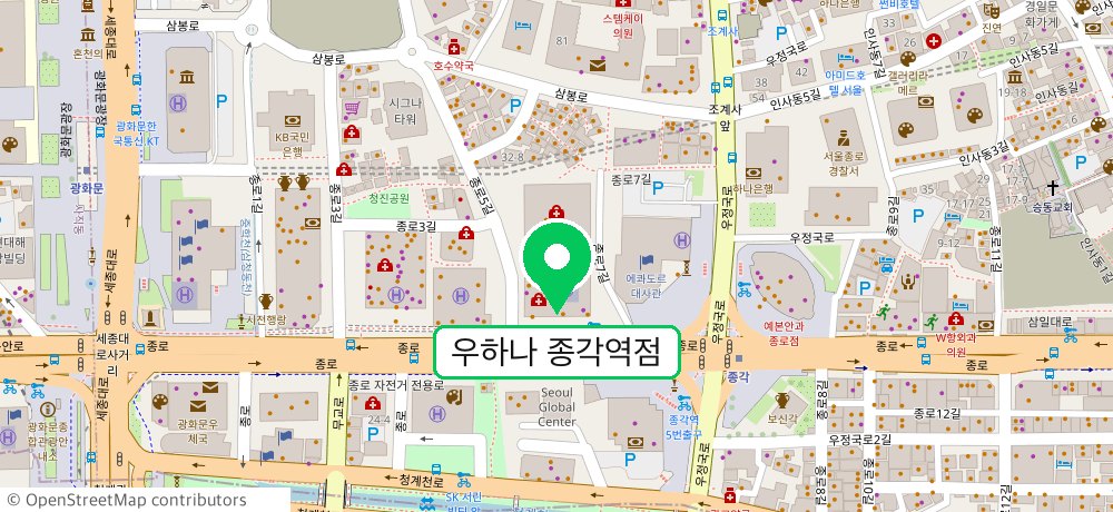 WOOHANA Jonggak location map